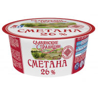 Сметана 26% 230г*12 пл/ст Минск МЗ №1